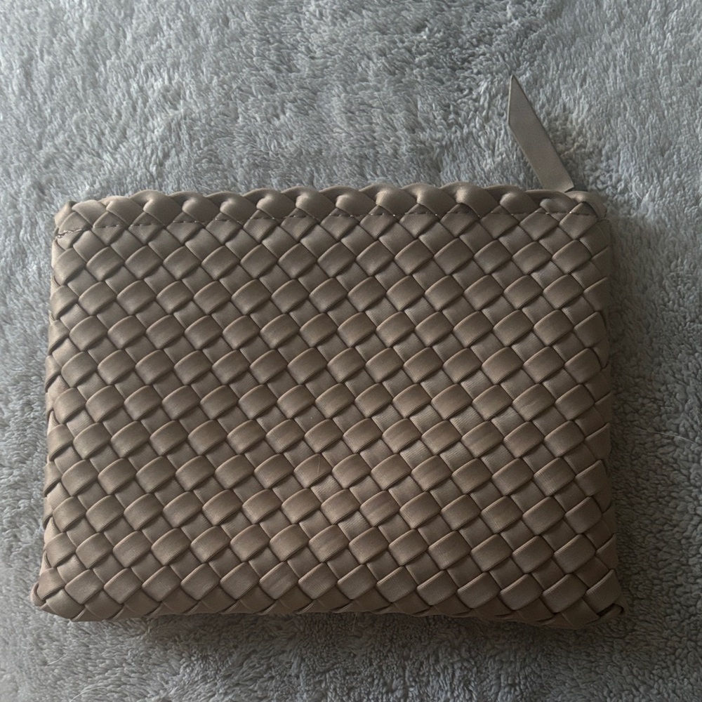 Naghedi Elegant Tan Woven Clutch